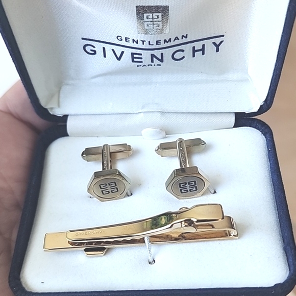 Givenchy Other - Givenchy Paris Tie Clip & Cufflink Gold Plated Set.